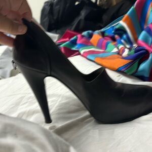 GUILLAUME HINFRAY Black Leather Hidden Platform Pumps vintage EU 38 barely worn